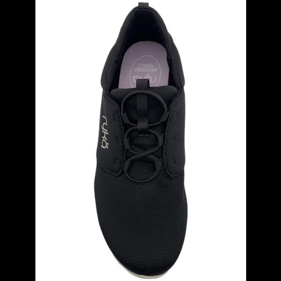 Ryka Womens Recovery Washable Bungee Sneakers Renew Black - Medium - Picture 2 of 3